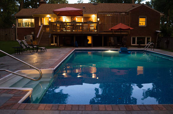 2021 Hermitage Ave, Silver Spring, MD pool at night